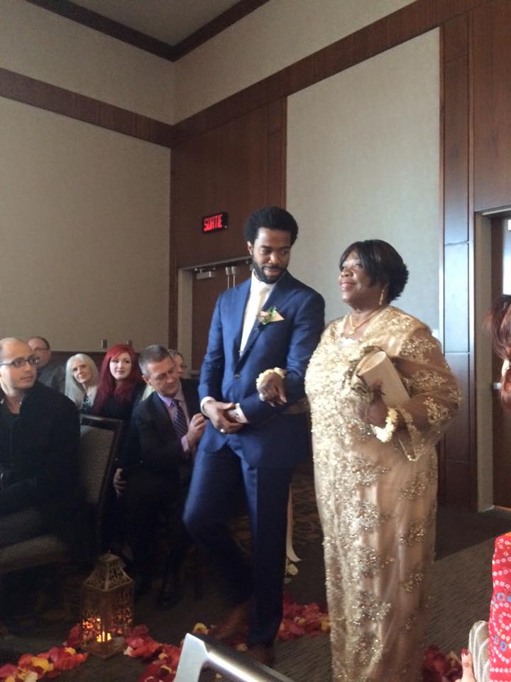 The groom and his mother
